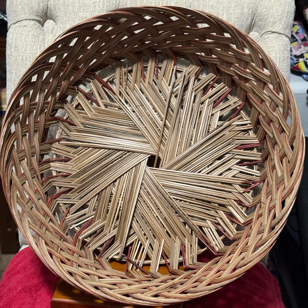 Handcrafted Brown Woven Basket 15X15x4.25
